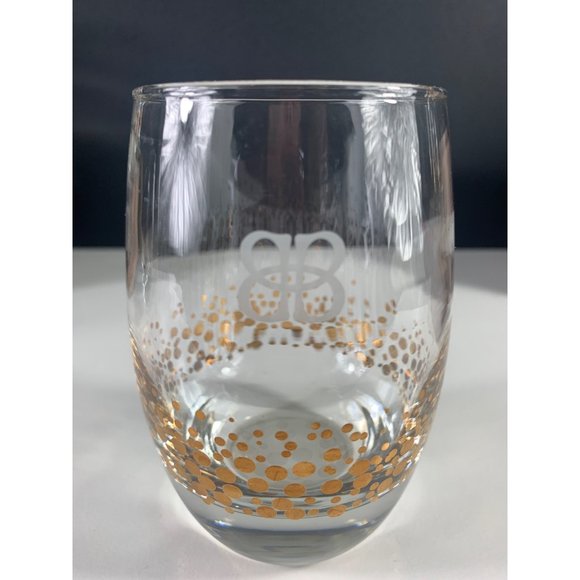 Vintage Baileys Irish Cream Gold Dot Confetti Low Ball Rocks Glasses. - Picture 2 of 7